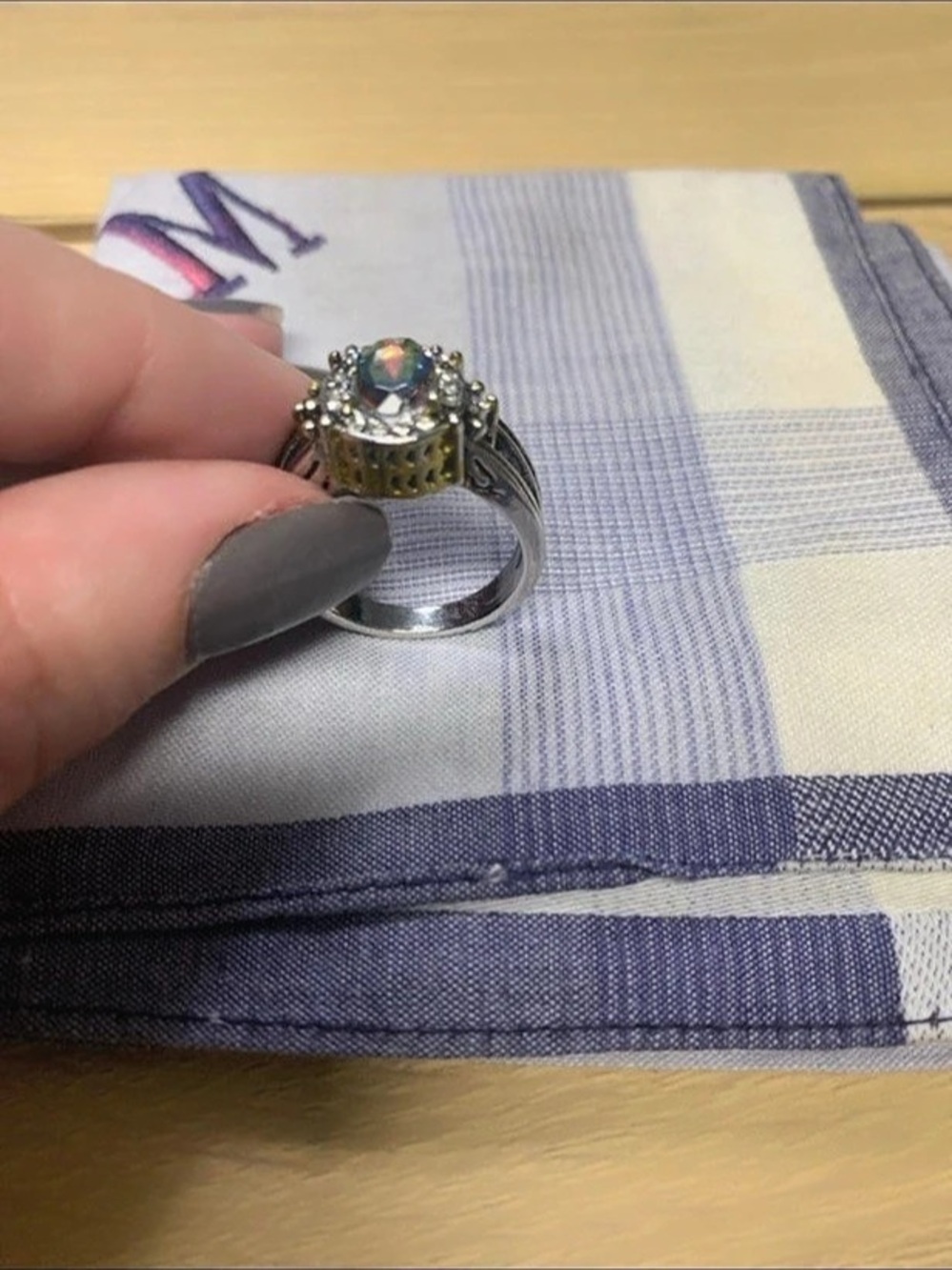 Vintage Multicolor Gemstone Ring Like New